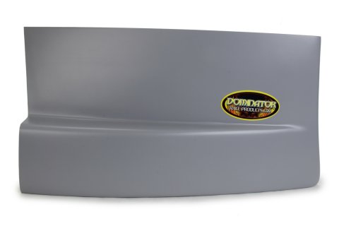 Fender Extension - Dominator - Driver Side - Molded Plastic - Gray - Dirt Late Model - Each