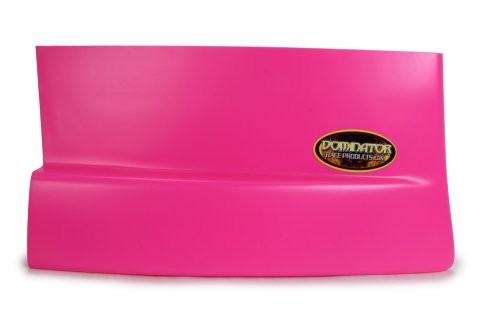 Fender Extension - Dominator - Driver Side - Molded Plastic - Pink - Dirt Late Model - Each
