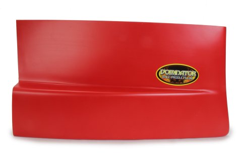 Fender Extension - Dominator - Driver Side - Molded Plastic - Red - Dirt Late Model - Each