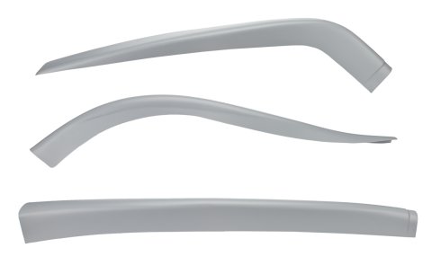 Air Valance - 3 Piece - Plastic - Gray - Dirt Late Model - Kit