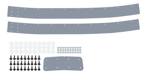 Air Valance - 2-Piece - Plastic - Gray - Street Stock - Kit