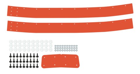 Air Valance - 2-Piece - Plastic - Orange - Street Stock - Kit