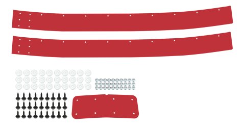 Air Valance - 2-Piece - Plastic - Red - Street Stock - Kit