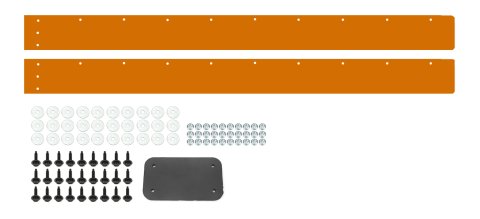 Air Valance - 2-Piece - Plastic - Orange - Street Stock - Kit