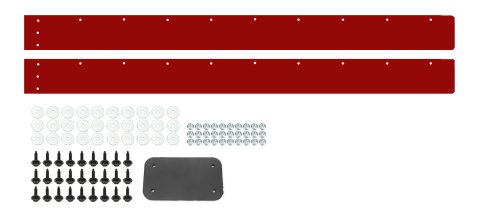 Air Valance - 2-Piece - Plastic - Red - Street Stock - Kit