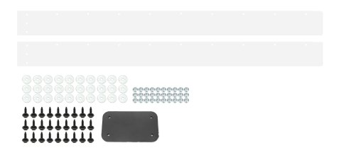 Air Valance - 2-Piece - Plastic - White - Street Stock - Kit