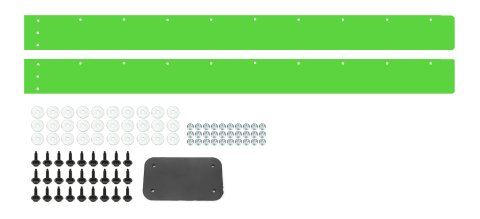 Air Valance - 2-Piece - Plastic - Extreme Green - Street Stock - Kit