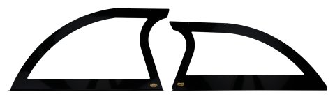 Sail Panel - Rear - Aluminum - Black Powder Coat - Dirt Late Model - Kit
