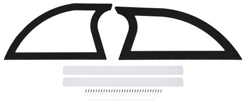 Sail Panel - Rear - Plastic - Black - Dirt Late Model - Kit