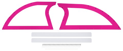Sail Panel - Rear - Plastic - Pink - Dirt Late Model - Kit