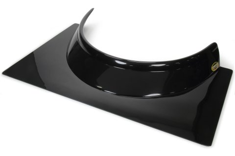 Cockpit Deflector - 3 in Height - 19.75 in Long x 28.25 in Wide - Plastic - Black - Dirt Late Model - Each