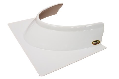 Cockpit Deflector - 3 in Height - 19.75 in Long x 28.25 in Wide - Plastic - White - Dirt Late Model - Each