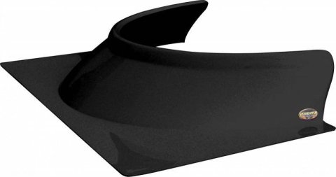 Cockpit Deflector - 4.5 in Height - 19.75 in Long x 28.25 in Wide - Plastic - Gloss Black - Dirt Late Model - Each