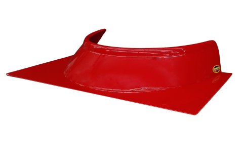 Cockpit Deflector - 4.5 in Height - 19.75 in Long x 28.25 in Wide - Plastic - Red - Dirt Late Model - Each