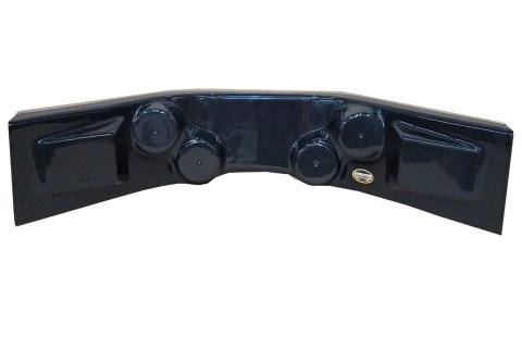 Gauge Mounting Panel - Curved - Plastic - Black - Each