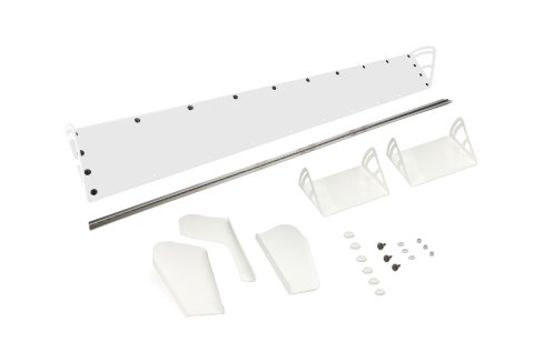 Spoiler - 72 x 8 in - Adjustable - 2-Piece - Plastic - White - Dirt Late Model - Kit