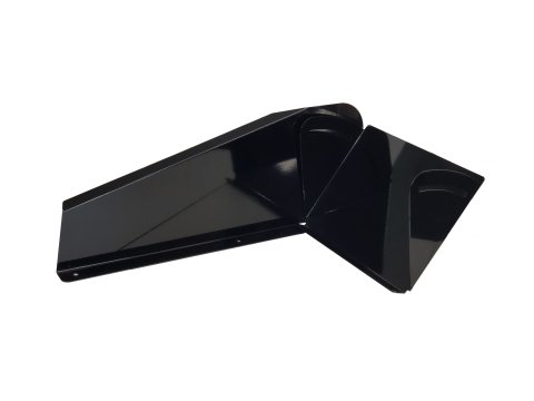 Spoiler - 12 x 8 in - Crush Panel - Plastic - Black - Dirt Late Model - Kit