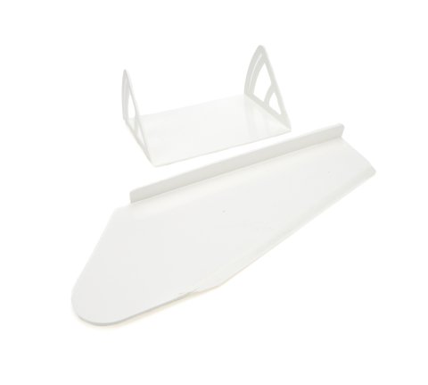 Spoiler - 12 x 8 in - Crush Panel - Plastic - White - Dirt Late Model - Kit
