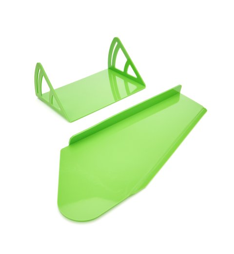 Spoiler - 12 x 8 in - Crush Panel - Plastic - Xtreme Green - Dirt Late Model - Kit
