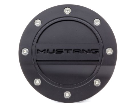 Fuel Door - Mustang Script Logo - Plastic - Black - Ford Mustang 2015-17 - Each