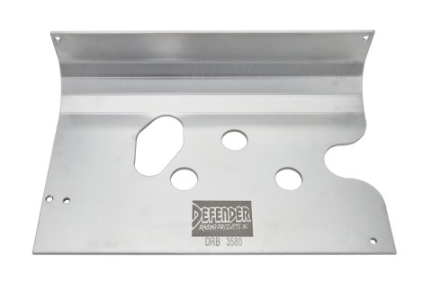 Skid Plate - Oil Pan / Steering Rack - Aluminum - Natural - Rocket - Dirt Late Model - Each