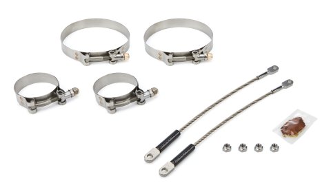Collector Tethers - Premium - 10 in Cable - 2.375 in Primary Clamps - 4.5 in Collector Clamps - Lock Nuts Included - Orange Sleeve - Kit
