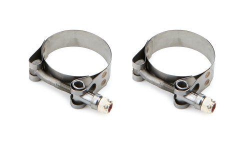 Hose Clamp - T-Bolt - 0.75 in Wide - 1.88 to 2.19 in Range - Stainless - Natural - Pair