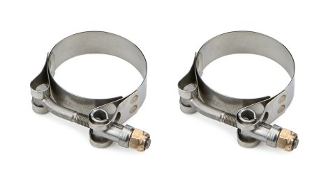 Hose Clamp - T-Bolt - 0.75 in Wide - 2 to 2.31 in Range - Stainless - Natural - Pair