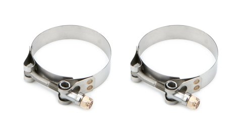 Hose Clamp - T-Bolt - 0.75 in Wide - 2.75 to 3.06 in Range - Stainless - Natural - Pair