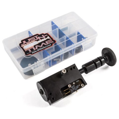 Transbrake Switch - Just-N-Time - Adjustable - Push - Momentary - Screw-In Terminals - Black - Each