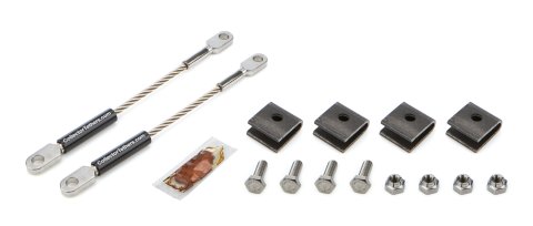 Collector Tethers - 6 in Cable - Weld-On - Steel Tabs / Hardware Included - Black Sleeve - Kit