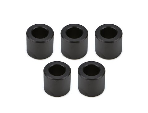 Lug Nut Spacer - Flat - 0.700 in ID - 1.200 in OD - 1.125 in Thick - Aluminum - Black Anodized - Set of 5
