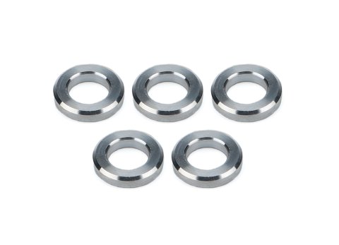 Lug Nut Spacer - Flat - 0.700 in ID - 1.200 in OD - 0.250 in Thick - Aluminum - Polished - Set of 5