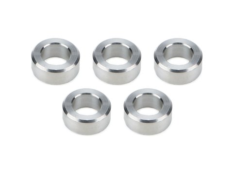 Lug Nut Spacer - Flat - 0.700 in ID - 1.200 in OD - 0.500 in Thick - Aluminum - Polished - Set of 5