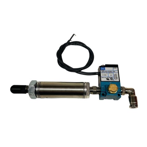 Shifter Solenoid - Co2 / Air - 12-16V - Ram / Vent / Fittings Included - Stainless - Natural - Titan / B&M Bandit / Biondo Style 2 Speed Shifters - Ea