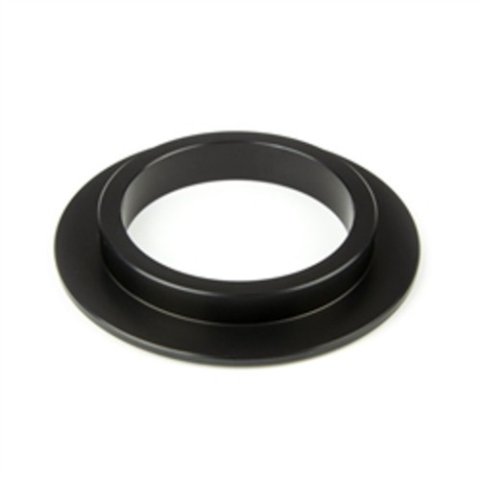 Coil-Over Adapter - 2.5 in Coil-Over to 5 in Spring - 3.97 in Locator - Aluminum - Black Anodized - Each