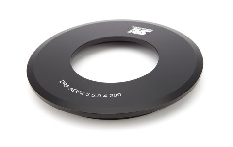 Coil-Over Adapter - 2.5 in Coil-Over to 5 in Spring - 4.2 in Locator - Aluminum - Black Anodized - Each