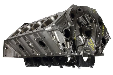 Engine - Little M - Bare Block - 4.000 in Bore - 9.025 Deck - 350 Main - 4-Bolt Main - 2-Piece Seal - Iron - Small Block Chevy - Each