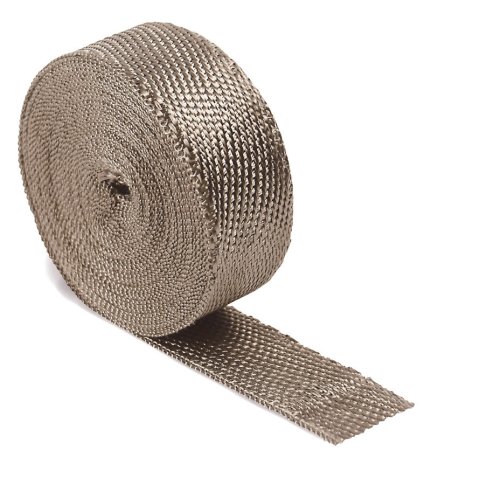 Exhaust Wrap - Titanium - 2 in Wide - 50 ft Roll - Woven Fiberglass - Titanium - Each
