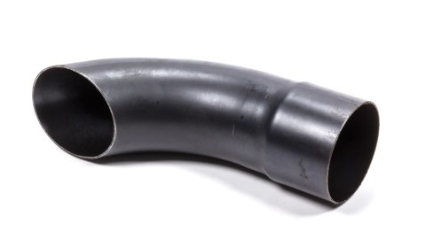 Exhaust Tip - Slip-On - 3.5 in Diameter - 9.75 in Long - Single Wall - Cut Edge - Angled Cut - Turndown Style - Steel - Black Paint - Each