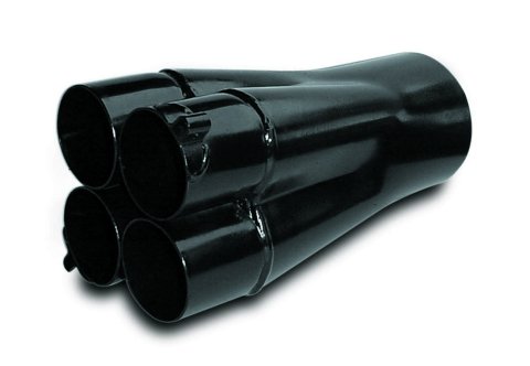 Collector - Slip-On - 4 x 2.375 in Primary Tubes - 4.5 in Outlet - 12 in Long - Steel - Black Paint - Each