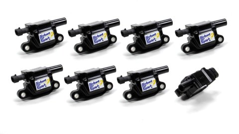 Ignition Coil Pack - SOS - Female Socket - 40000V - Black - GM LS-Series - Set of 8