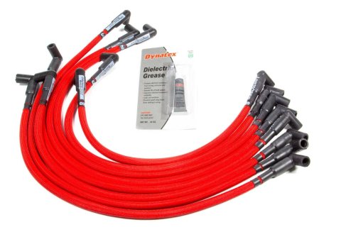 Spark Plug Wire Set - Livewires - Spiral Core - 10 mm - Red - 90 Degree Plug Boots - HEI Style Terminal - GM V8 - Kit