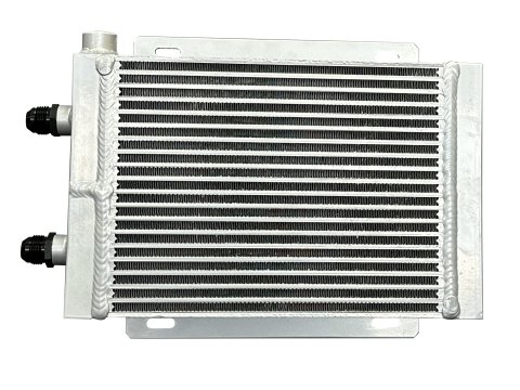 Fluid Cooler - 16.875 x 11.625 x 3.25 in - Plate Type - 12 AN Male Inlet / Outlet - 1/2 in NPT Female Auxiliary Port - Aluminum - Natural - Universal - Each