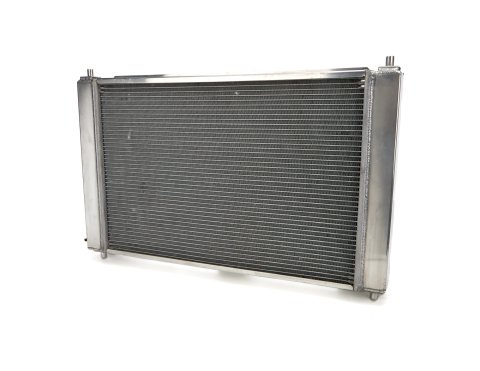 Radiator - Exact Fit - 29.25 in W x 16 in H x 2.4 in D - Single Pass - Passenger Side Inlet - Driver Side Outlet - Aluminum - Natural - Ford Mustang 1997-2004 - Each