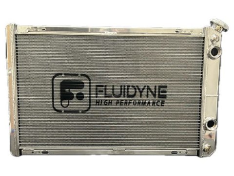 Radiator - 30 in W x 20 in H x 3 in D - Dual Pass - Passenger Side Inlet - Passenger Side Outlet - Aluminum - Polished - GM LS-Series - GM F-Body 1982