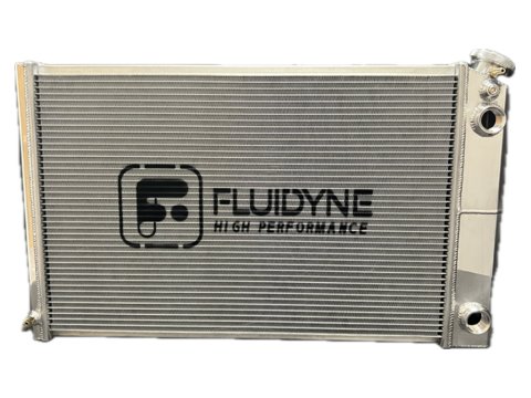Radiator - 31 in W x 18.5 in H x 2.75 in D - Dual Pass - Passenger Side Inlet - Passenger Side Outlet - Aluminum - Polished - GM LS-Series - GM F-Body