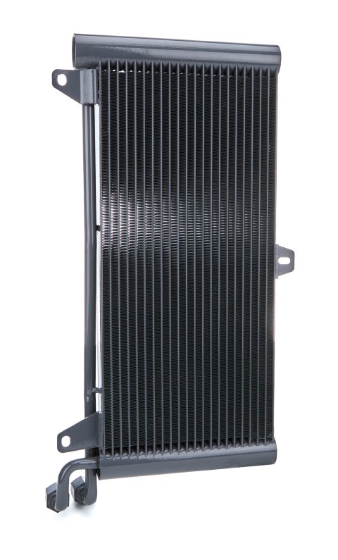 Fluid Cooler - 20 x 10.5 x 1.375 in - Stack Type - OEM Inlet / Outlet - Aluminum - Gray Powder Coat - Dodge Cummins - Dodge Ram Fullsize Truck 1994-2002 - Each