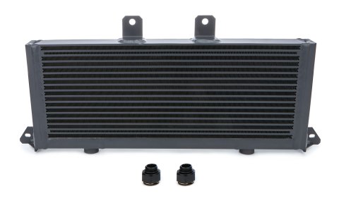 Fluid Cooler - 24.75 x 10.75 x 1.75 in - Stack Type - OEM Inlet / Outlet - Aluminum - Gray Powder Coat - GM Duramax - GM Fullsize Truck 2003-05 - Each