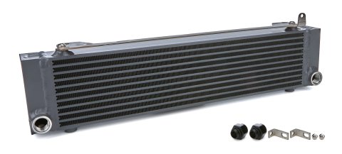 Fluid Cooler - 22.875 x 6.75 x 2.875 in - Plate and Fin Type - OEM Inlet / Outlet - Aluminum - Gray Powder Coat - GM Duramax - GM Fullsize Truck 2006-